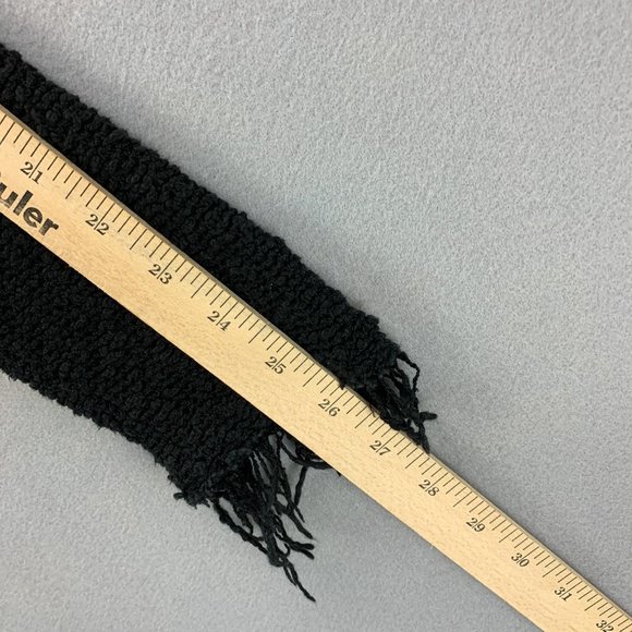 **SOLD**Iro Jacket Womens 40 US 8 Black Open Front Boucle Shavani Fringe Short - Picture 13 of 15